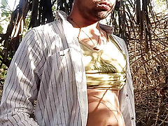 Watching fucking hot porn video at forest alone.