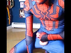 Spidey playing with himself