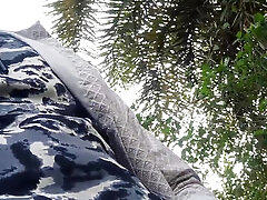 Outdoor masterbating watching with jerking and Peeing hard