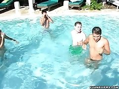Naughty Twinks Get Sexy in a Pool Party