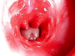 This beautiful pussy is pulsating and squeezing my cock! Camera inside the hole!