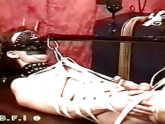 Hanged and tight cock torment