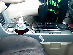 Shooting a Massive Load while driving Tons of Cum