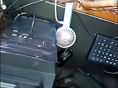 Slim skinny strong guy training naked