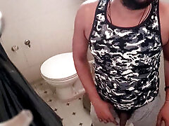 Deep hard fucking cock untill WHITISH LIQUID came Then peeing in toilet