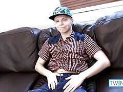 Horny James T Jerks Of His Beefy Cock On The Couch And Cums!