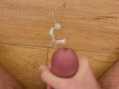 I'm so horny and milking my huge hairy cock