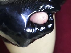 big hard cock in oil close up